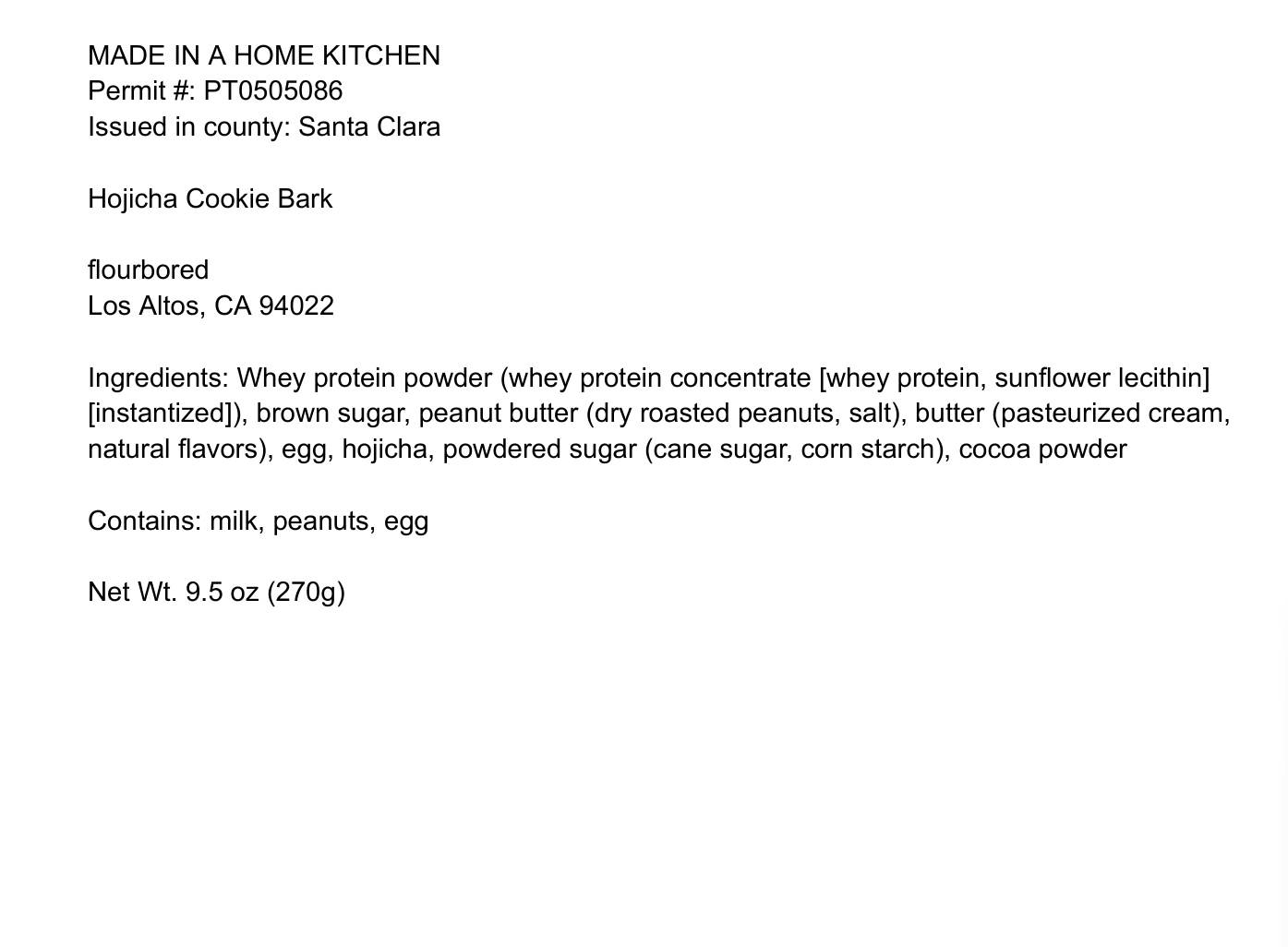 Hojicha Cookie Bark
